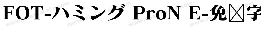 FOT-ハミング ProN E字体转换
